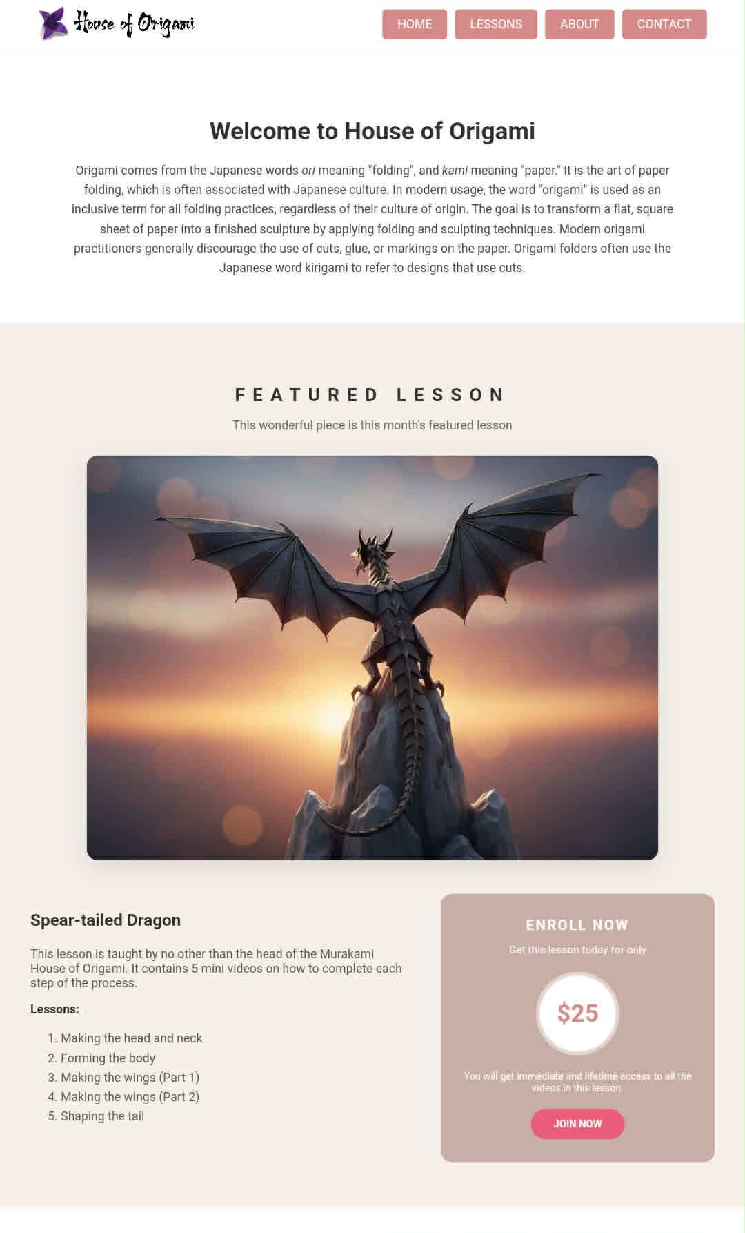 Origami Website